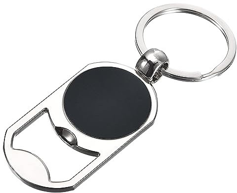 uxcell Bottle Opener Keychain, 1pcs - Stainless Steel Beer Bottle Opener, Portable Flat Keyring for Men, Women (Silver)
