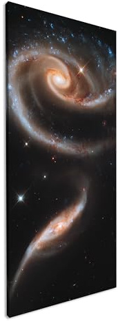 gigantisches Universum Panorama 60x30 cm als Leinwandbild, Motiv fertig gerahmt auf Echtholzrahmen, Hochwertiger Digitaldruck mit Rahmen