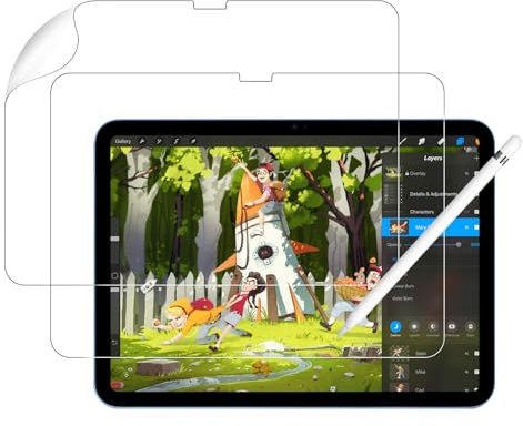 LEUUD 2 Piezas Protector Pantalla de Papel para iPad 10 (10,9 Pulgadas, 2022 Modelo), Lámina de Papel Mate para Dibujar, Paper Film Protector Antirreflejo