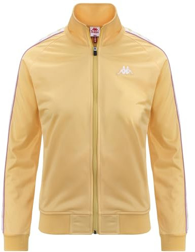 Kappa - Felpa con Zip, Donna, Giallo, Poliestere, SPORT STREET, 222 BANDA WANNISTONI SLIM, Taglia: S