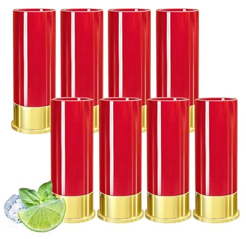 MEYAGOT Lot de 8 Verres en Plastique à Liqueur, Verres à Liqueur, Verres à Shot pour Hommes et Femmes, Fête de Mariage 12 GA Petits Gobelets à Liqueur pour