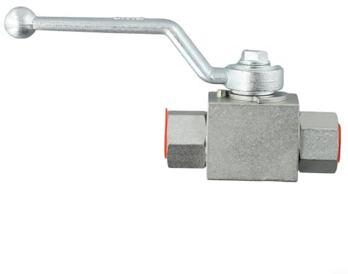 EXTRWORY Hydraulischer Hochdruck-Kugelhahn, hydraulisch, 2-Wege-Kugelhahn, Karbonstahl, Hochdruck-Kugelhahn, 1/4 bis 1BSP-500 Bar MWP(G1/4), 1 Stück
