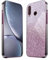 HAOYE Funda para Huawei P30 Lite, Carcasa Silicona TPU Marco Galvanizado, Protector a Prueba de Golpes Case con Brillante Pegatina. Rosa