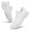 Giniros Zapatillas Slip On Running Hombre Zapatos Deporte Correr Jogging Caminar Bambas Deportivas Hombre Casual Gimnasio Fitness Gym Atlético Trekking Tenis Transpirables Sneakers, Blanco 44EU