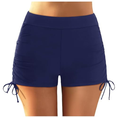 Générique Short de Bain Femme Bas de Maillot de Bas de aille haute grande taille pour femmes Bain Shorty Taille Haute Culotte Boxer à Cordon pour Plage Piscine Natation Sport
