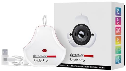 Datacolor SpyderPro – Calibratore Monitor Avanzata per una Gestione Ottimizzata del Colore – Calibrazione Facile per Precisione e Coerenza dei Colori, Versione 2024