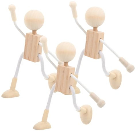 UPKOCH 9 Stk kreatives Holzspielzeug Spielzeug für Kleinkinder Kinder bemalte Puppe einfache Steckpuppen spielzeug für kinder kinderspielzeug Holzornament Massivholzspielzeug Hölzern
