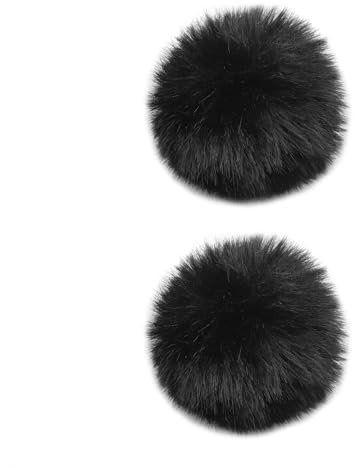 LEFXMOPHY 2-Pack Black Windscreen for Hollyland Lark M2 Wind Screen Furry Deadcat Cover
