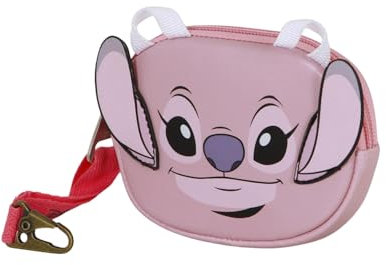 Disney Lilo et Stitch Angel Face-Porte-Monnaie Pill, Rose, 12 x 8,5 cm