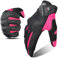 Guantes de Motocicleta para Mujer con Pantalla Táctil, Malla Transpirable, Protección Antideslizante para Motocross, BMX, ATV, MTB, Ciclismo (Pink, S)