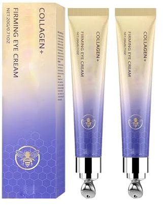 Kollagen Bienengift Augencreme Roll,Bienengift Augencreme, Wake Up Augencreme, Anti-Aging Augencreme Augenpflege Gegen Falten,Augenringe und Tränensäcke