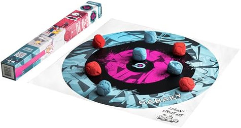 GABAKY Originelles Boccia-Spiel, Mix aus Puck und Curling, Ziel mit 8 weichen Kugeln, für jedes Terrain, drinnen und draußen, drinnen und draußen (Street Art II Edition)