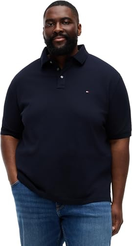 Tommy Hilfiger Herren Poloshirt Kurzarm Regular Fit, Blau (Desert Sky), 4XLT
