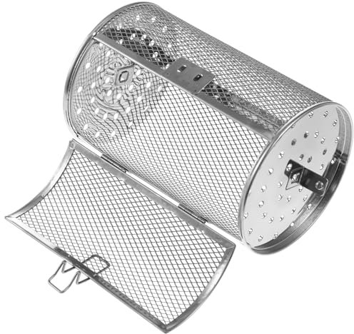 Garneck Baking Cage Baking Drum Small Stainless Grilling Rotisserie Basket Air Fryer Accessories Tower Air Fryer Basket Chicken Air Fryer Grill Rack Spit Rotisserie Steel Oven Rotisserie