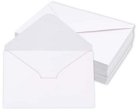 100 Stück Briefumschläge Umschläge mit Nassklebung 120 g/m² DIN B6 | Briefumschlag Kuvert Briefkuverts Briefhüllen Papier für Grußkarten, Hochzeit Einladung, Geburtstagskarten Briefkuvert