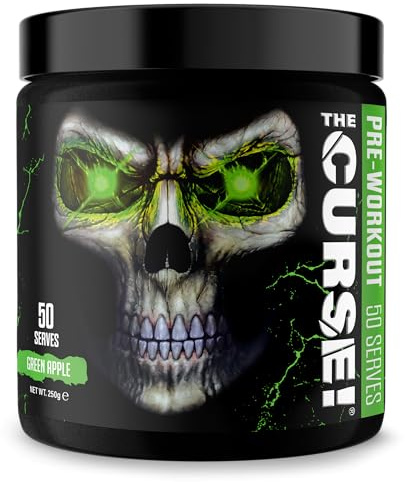JNX Sports The Curse! Pre-Workout Pulver – Grüner Apfel, 250 g | Energie, Fokus & Ausdauer-Booster | Beta-Alanin, Kreatin, L-Citrullin, Koffein