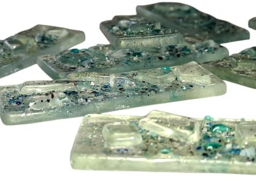 Porte-Couteaux Verre Transparent Bleu - Lot de 12 - Fait Main France | Fabriqué en France