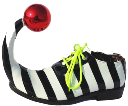 Clownschuhe Funny Zirkus Streifen Clown Schuhe Halloween Zirkus Maskerde Stage Performance Verkleidung Größe: 38-44