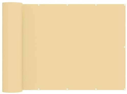 vidaXL Balkon Sichtschutz 150 x 500 cm Stoff mit PU-Beschichtung Sand