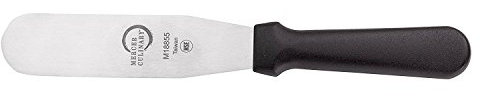 Mercer Culinary M18855P Millennia 6-Inch Straight Spatula, Stainless Steel, Black