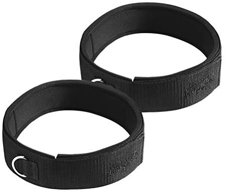 VORCOOL 1 Paar Oberschenkel Strap Neopren Padded Fitness Beine Manschette Einstellbare Krafttraining Zubehör Geschwindigkeit Übung für Taekwondo Fußball Laufen (Schwarz)