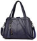 Coolives Damen Hobo Schultertasche Tasche mit Schultergurt Umhängetasche Handtasche aus PU-Leder Blau EINWEG