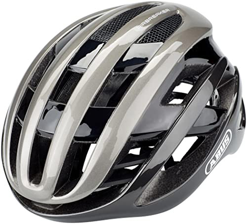 ABUS Rennradhelm AirBreaker - High-End Fahrradhelm für den professionellen Radsport - für Jugendliche und Erwachsene - Helm für Damen und Herren - Dunkelgrau, Größe S