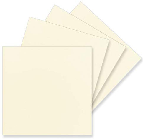FarbenFroh by GUSTAV NEUSER 100 Einzel-Karten Quadratisch - 15 x 15 cm in Vanille (Creme) - 240 g/m² - blanko Bastel-Karten, Postkarten, Bastelkarton in Ton-Papier Qualität