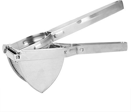 Stainless Steel Potato Masher, Potato Mincer Potato Ricer Vegetable Press Tool with Non Slip Handle for Mashed Potatoes, Fruits, Vegetables 11.02 x 3.15 x 4.13inch
