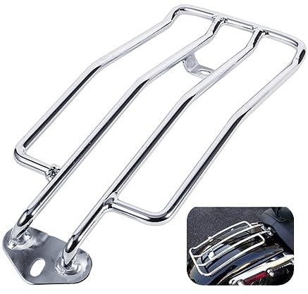 Rear Luggage Rack, Aramox 2 Color motorbike Motorcycle driver Seat Rear Luggage Rack bracket Support Shelf Metal + Electrodeposit For XL883/1200 Black &