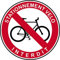 INDIGOS UG - Autocollants - autocollant stationnement velo interdit 200x200mm