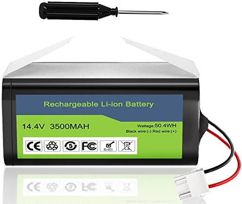 Tesvor X500 Akku, 14.4V 3500mAh hohe Kapazität Li-Ion Ersatz-Akku für Eufy RoboVac 11 11S 11S MAX,15C 15C MAX,Hybrid RoboVac 30 30C 35C,Deebot N79S N79 mit Schraubendreher