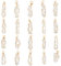 FINGERINSPIRE 20 Stück natürlicher Quarzkristall Anhänger Gold Draht umwickelter Quarz Kristall Edelstein Anhänger ohne Kette Heilsteine Anhänger für Halsketten Ohrringe Schmuckherstellung