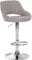 CLP Barhocker Milet I Stoff-Bezug I Drehbarer Barstuhl, Farbe:grau, Gestell Farbe:Chrom