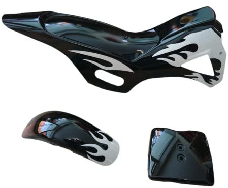 HMParts Verkleidungs SET schwarz/weiss Mini Cross 49 ccm Dirt Bike Pit Bike