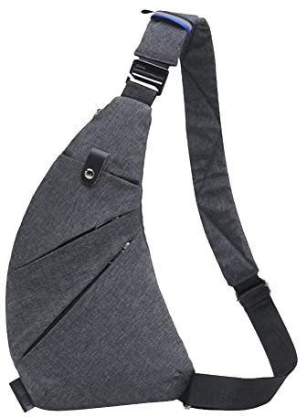 Eshow Brusttasche Sling Bag für Herren und Damen Umhängetasche Crossbody Bag Schultertasche aus Nylon Rucksack für Outdoorsport Radfahren Reisen