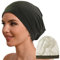 Hat Hut Seidenmütze Schlafmütze aus 100% Maulbeerseide gefüttert, Silk Bonnet, Haube für lockiges Haar, Schlafhaube zum Schlafen, Slouchy Beanie (Grün)