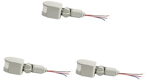 Uonlytech 3pcs Outdoor Pir Sensor Light Smart Motion Sensor Bulb Infrared Controller Automated Motion Detection Energy Saving