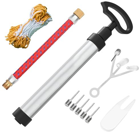 Set gonfiatore per pallacanestro, pompa ad aria per pallavolo, pompa ad aria, pompa a sfera con ago, pompa a mano gonfiabile, accessorio per pallacanestro, adatto per varie palline sportive
