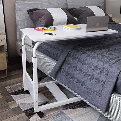 Mobiler Beistelltisch Laptop-Tisch mit Rädern, medizinischer Bett-Tisch, Sofa-Beistelltisch für Wohnzimmer, höhenverstellbar, Verwendung für Haus Mahlzeiten Arbeit und Aktivitäten (Color : A, Size :