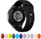 TStrap 12 Farben Uhrenarmband 20mm Silikon, Smartwatch Sport Ersatzarmband Schwarz für Herren Damen, mit Verstellbare Schließe