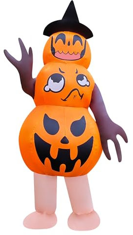 AkieBy Super Funny Adult Inflatable Costume Blow-up Suit Cosplay Outfit for Halloween/Christmas/Easter Party (Halloween Inflatable Pumpkin)