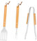 Happyyami 1 Satz Grillwerkzeug Grill Set Barbecue Set grilltonnen Barbeque Set grillbesteck-Set Verschachtelung Ninja Holzkohle Gitter Grillschaufel BBQ-Utensilien-Kit Rostfreier Stahl Khaki