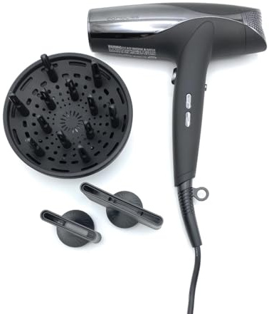 Corioliss Secador de Pelo Profesional Wind con Generador Iónico | Motor BLDC 1500W | Ligero y Silencioso | Difusor y 2 Boquillas Magnéticas | Control LED de Temperatura y Velocidad