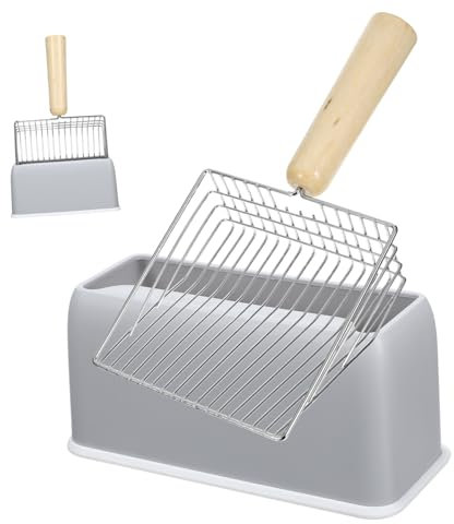 CIYODO Katzenstreuschaufel Mit Halter Aus Metall Wiederverwendbar Groß Für Effiziente Reinigung Mit Integriertem Abnehmbarem Schaufelhalter Für Katzenstreu