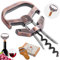 ZONSUSE Ah So Apribottiglie per Sughero Friabile,Cavatappi per Vino Invecchiato,Cavatappi a Due Forchette,Regalo Apribottiglie per Vino, per Collezionisti di Vino Amanti del Vino (Classico Rosso)