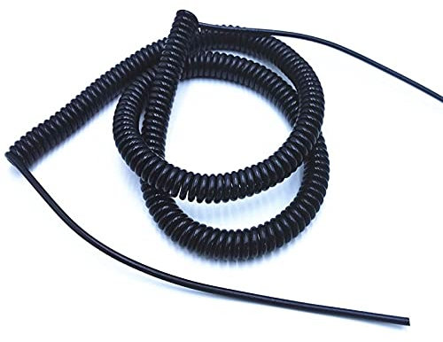 ApuaVireo&Co 3-adriges Feder-Teleskopdraht-Spiralkabel 24AWG0,2 mm 20AWG0,5 mm 17AWG1,0 mm 14AWG2,0 mm dehnbares Verlängerungskabel, dehnbar, 2,5 Meter, 3-adrig, 17AWG1,0 MM(14AWG2.0MM,Stretch 3.7 met