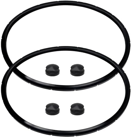 PIHIL 2PCS 09985 Pressure Canner Sealing Ring Gasket for Presto 01745 01751 01755 01781 01782, Fits for presto Pressure Cooker 16 18 23 Quart, 4 Overpressure Plug, Pressure Canner Parts
