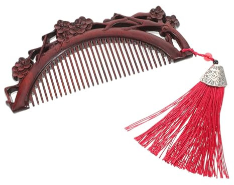 SHERCHPRY Peigne Bois Sculpté De Santal Peigne De Poche Vintage Mini Brosse à Cheveux Portable Pour Massage Chevelu