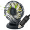 Ventilador de automóviles que sopla aire frío tranquilo de 12 V de 12v abanico de control de tablero de ABS para auto-adhesivo con enchufe de encendedor de cigarrillos para enfriamiento de verano cal